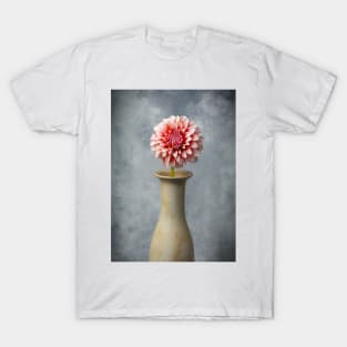 Simple Classic Vase With Pink Dahlia T-Shirt